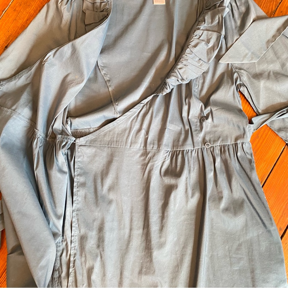 Esley Retro Collared Wrap Dress with Pockets Size Medium - Picture 9 of 16